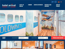 Tablet Screenshot of hotel-arrival.de